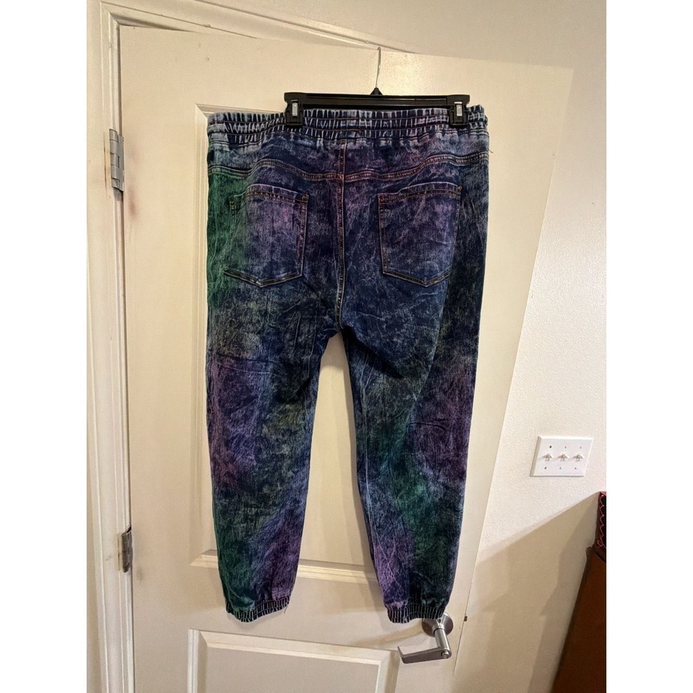 Thrill Jeans Women's Acid Wash Distressed‎ Jogger Pants Size 1X - Picture 3 of 3